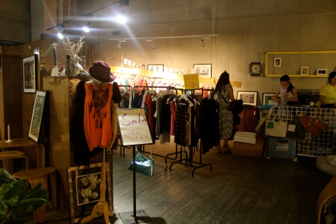 Cool vintage boutique in Spanish street